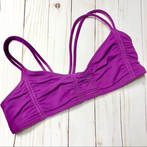 Lululemon Purple Rouched Racer Back Sports Bra